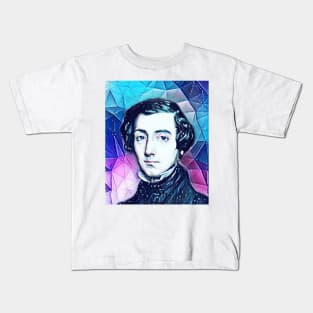 Alexis de Tocqueville Snowy Portrait | Alexis de Tocqueville Artwork 13 Kids T-Shirt